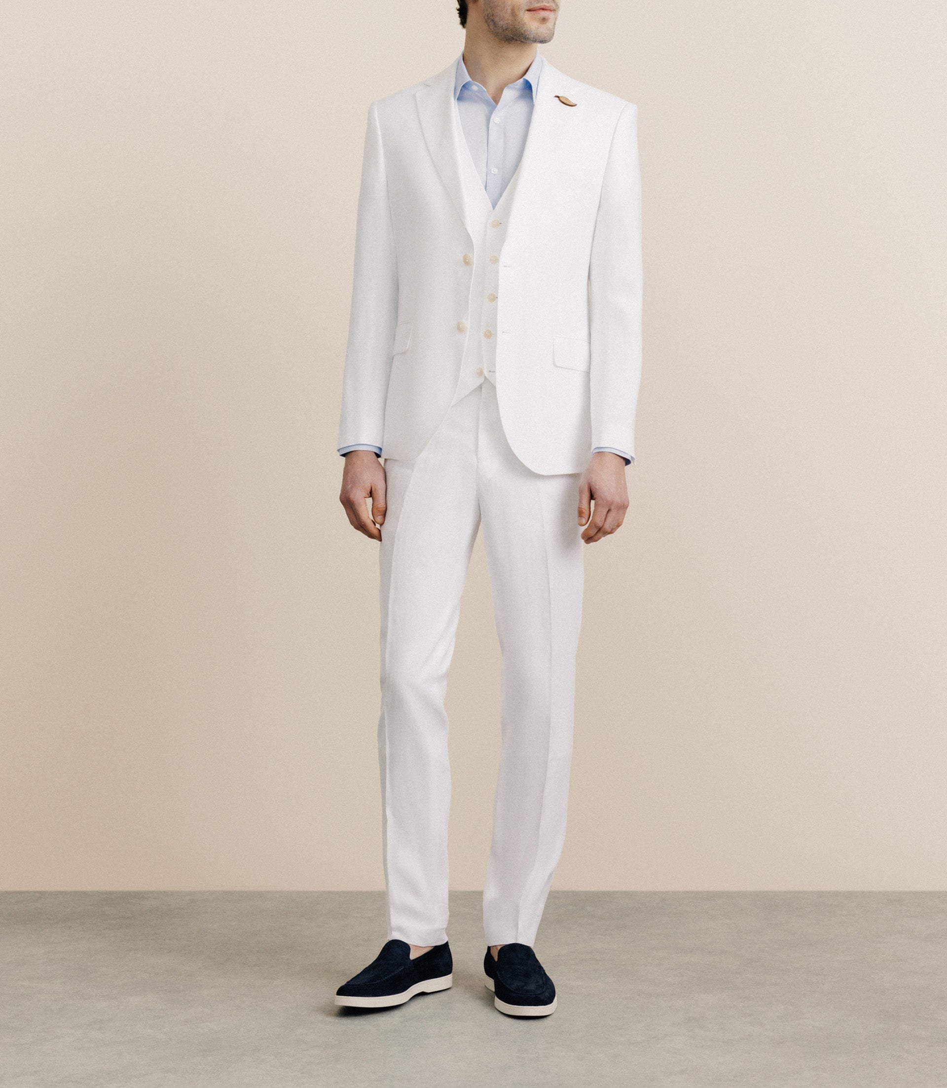 Veste ville 100% lin séparable blanche - IZAC