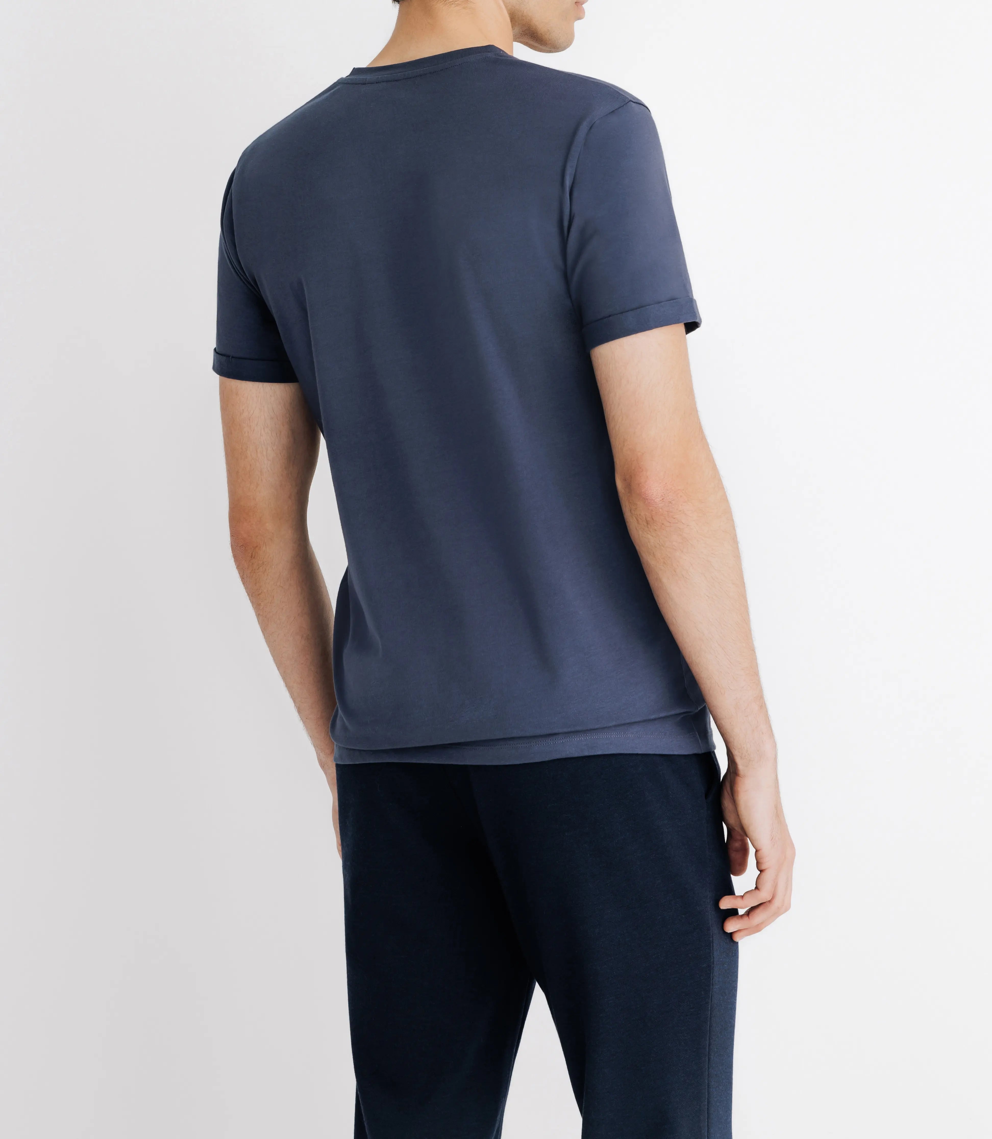 T-shirt col V marine - IZAC
