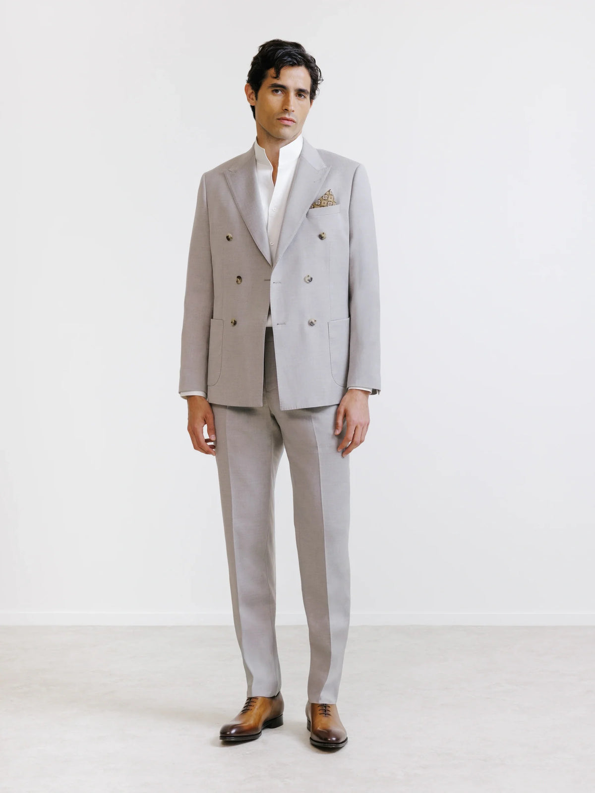 Costume croisé beige - IZAC