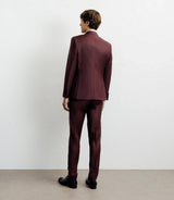 Costume 2 boutons laine majoritaire prune - IZAC