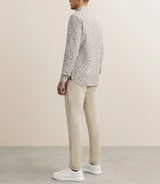 Chemise imprimée à fleurs camel - IZAC