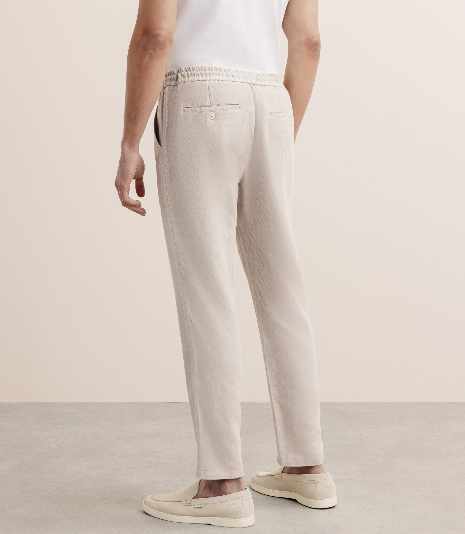 Pantalon élastiqué beige - IZAC