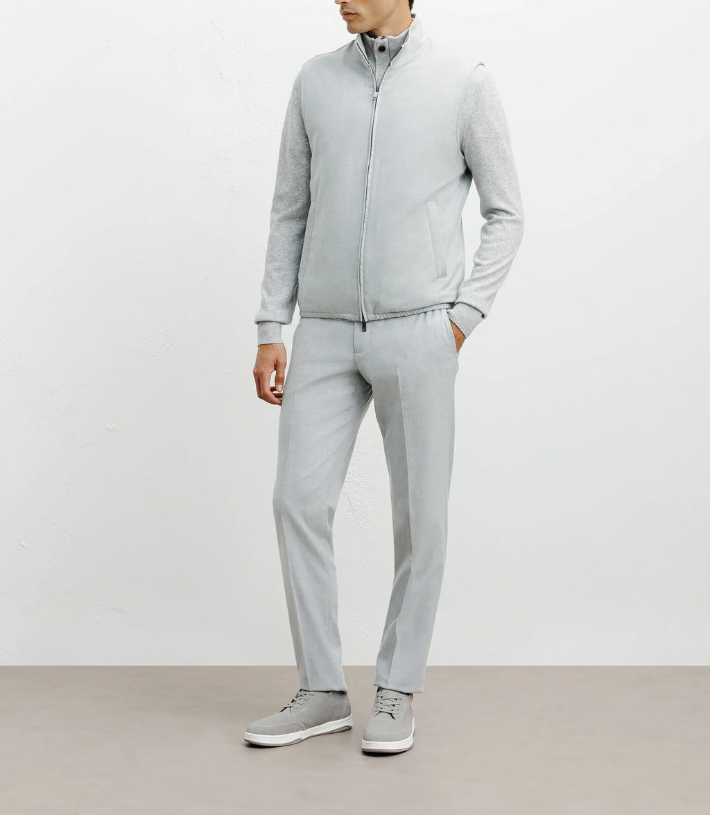 Doudoune sans manches gris clair - IZAC