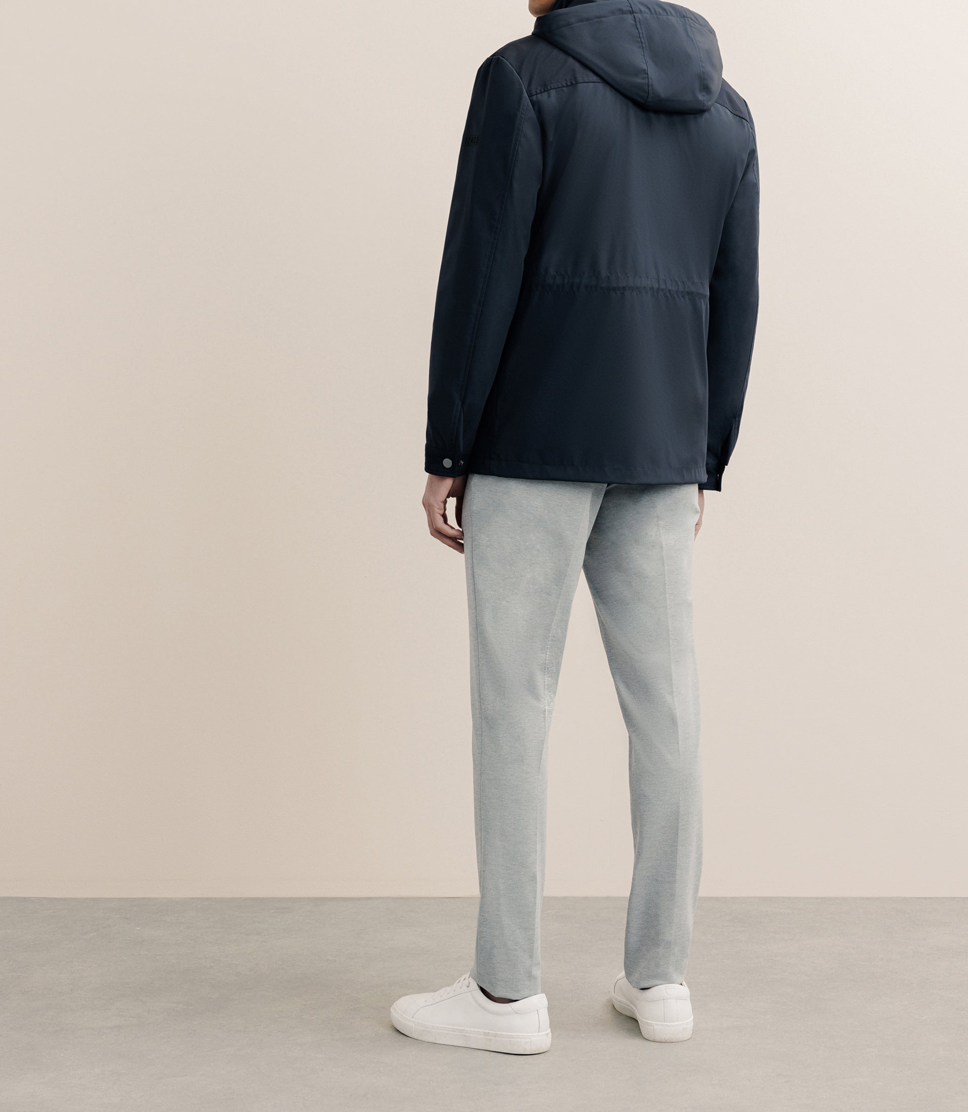 Parka avec capuche amovible marine - IZAC