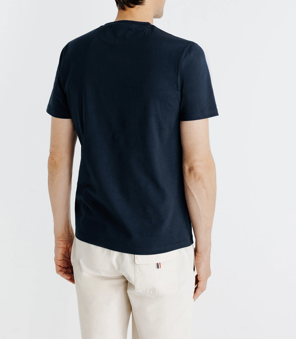 T-shirt avec broderie marine - IZAC