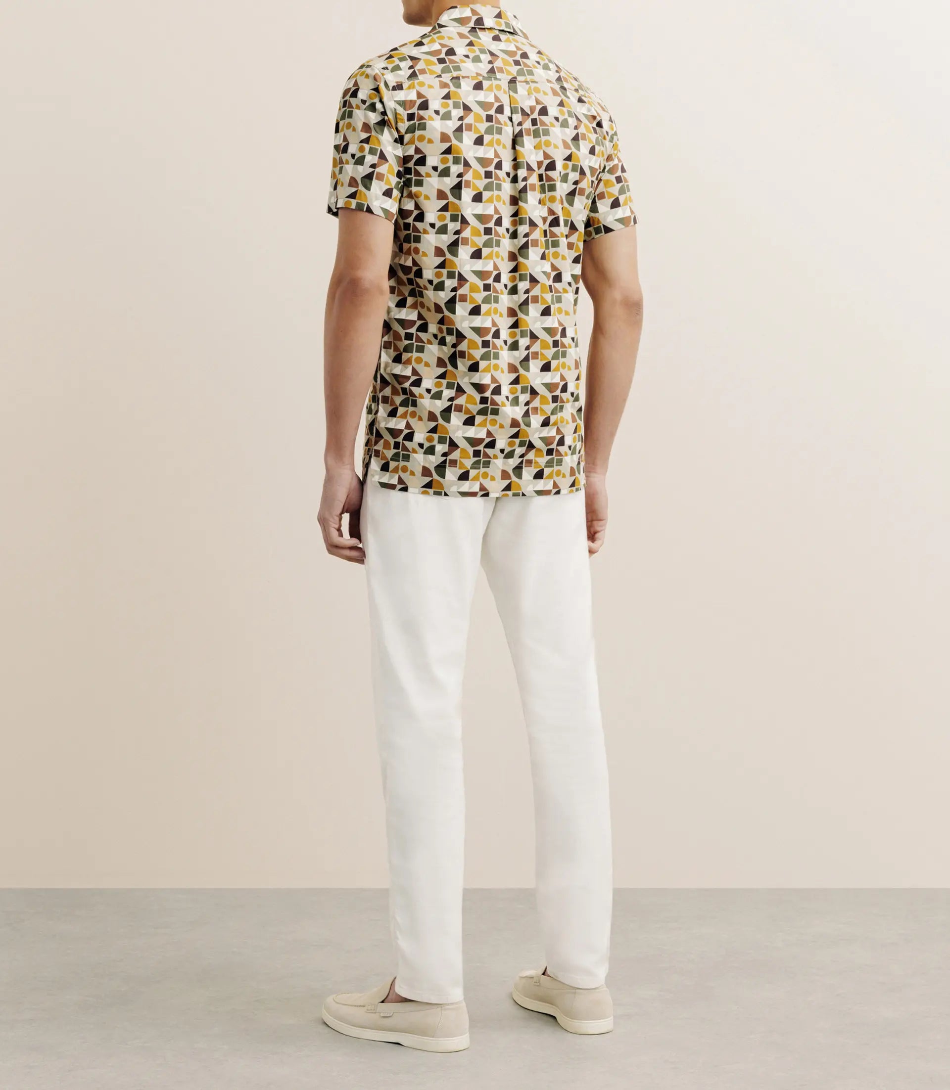 Chemise imprimée beige - IZAC