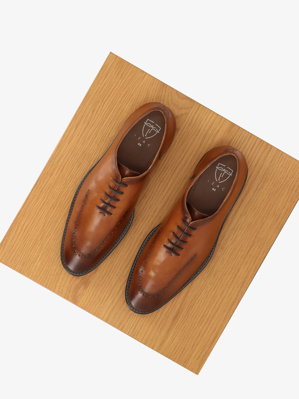 Richelieu en cuir marron - IZAC