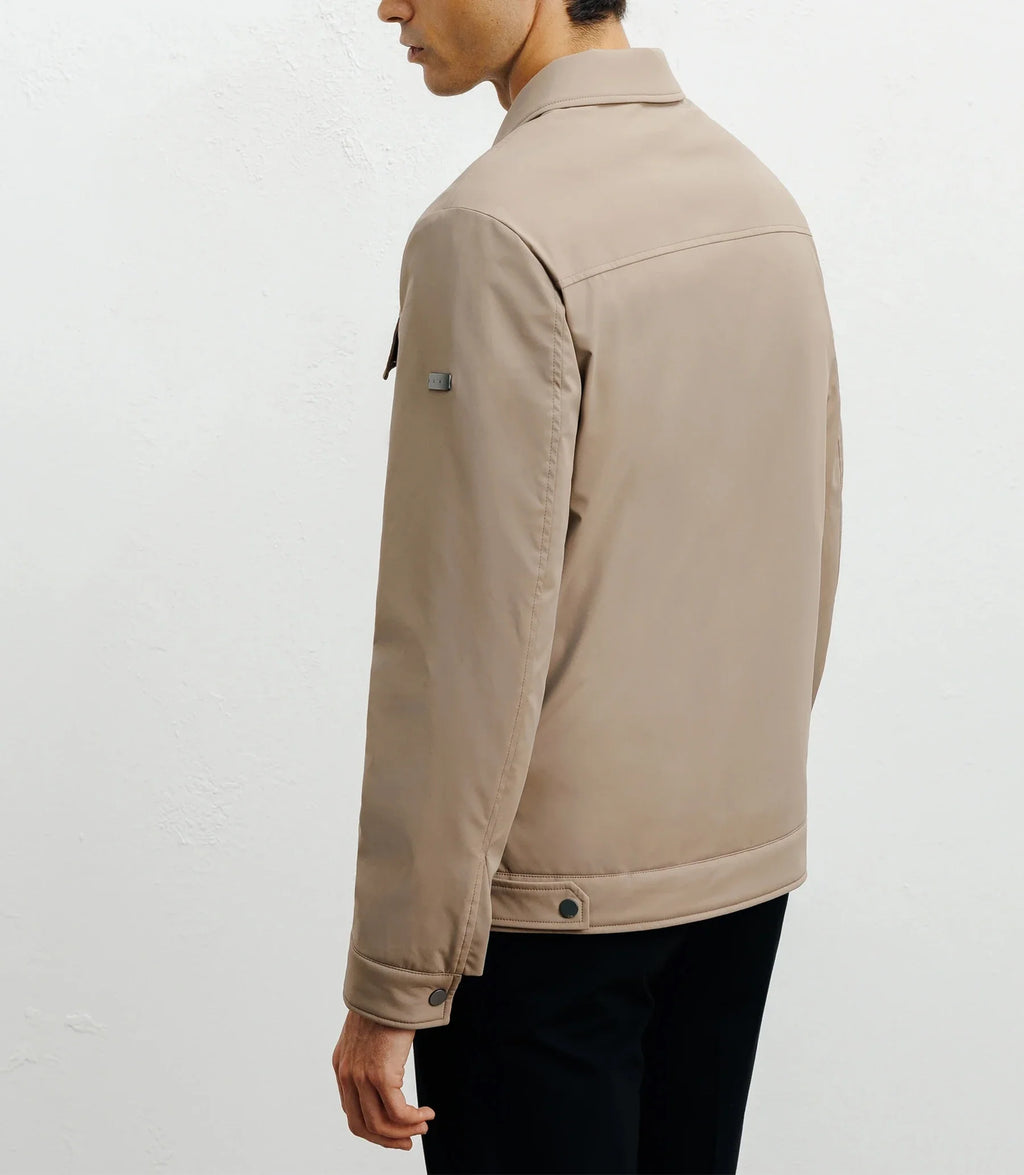 Blouson col chemise beige - IZAC