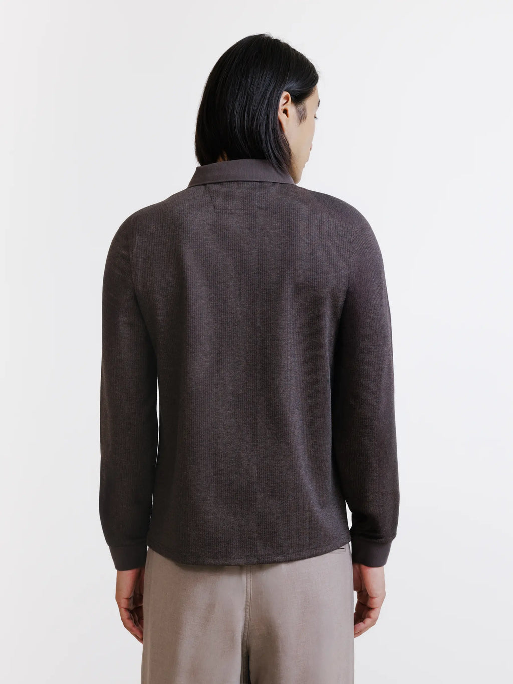 Polo zippé marron - IZAC