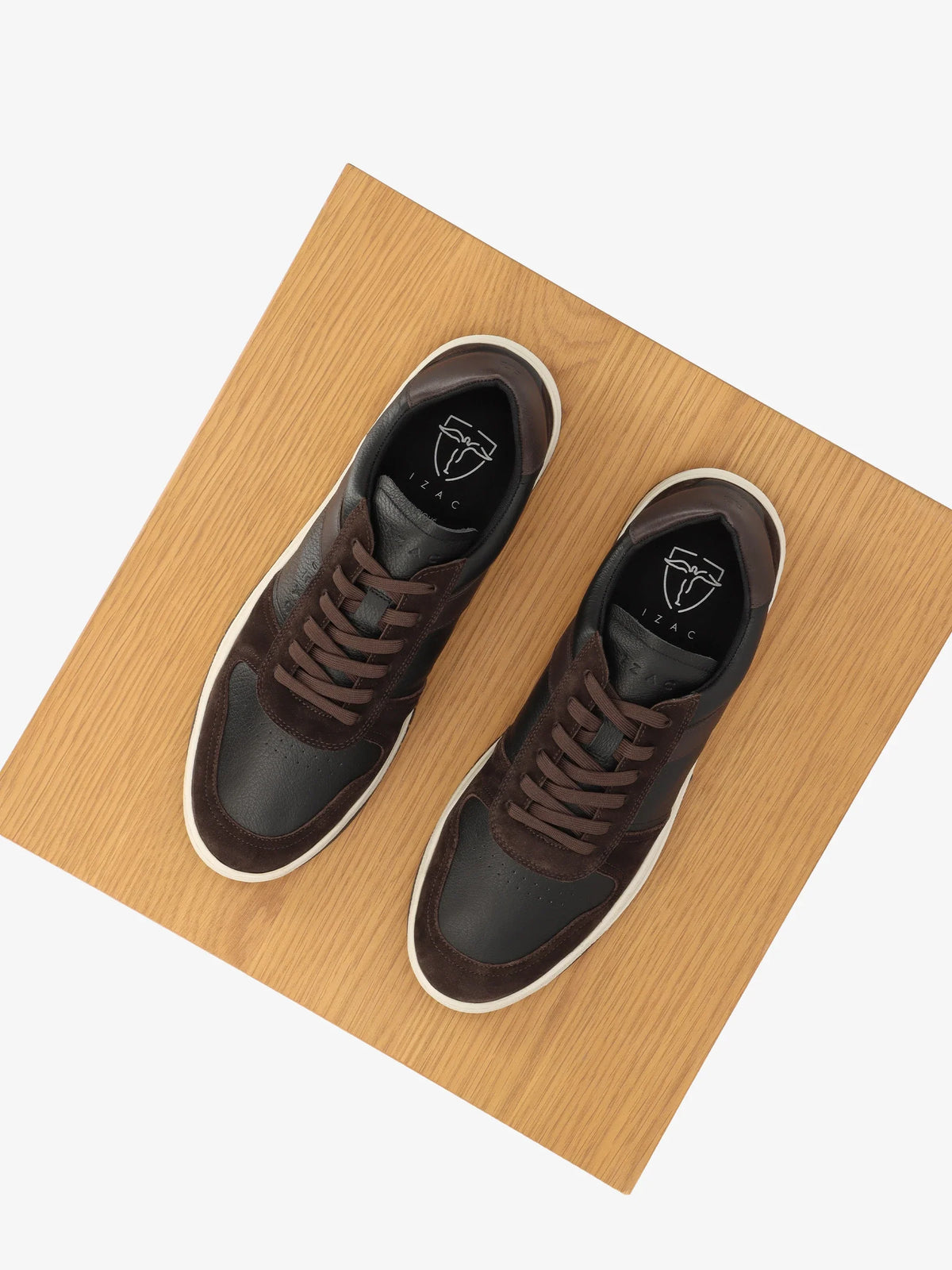 Baskets en cuir marron - IZAC