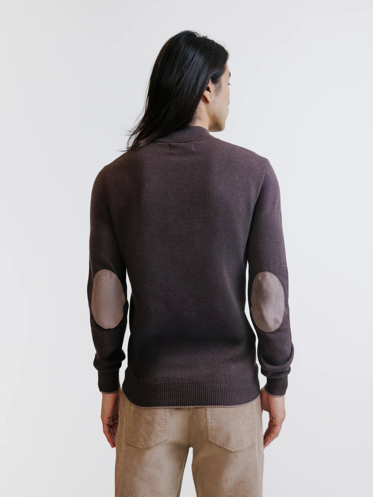 Pull col montant marron - IZAC