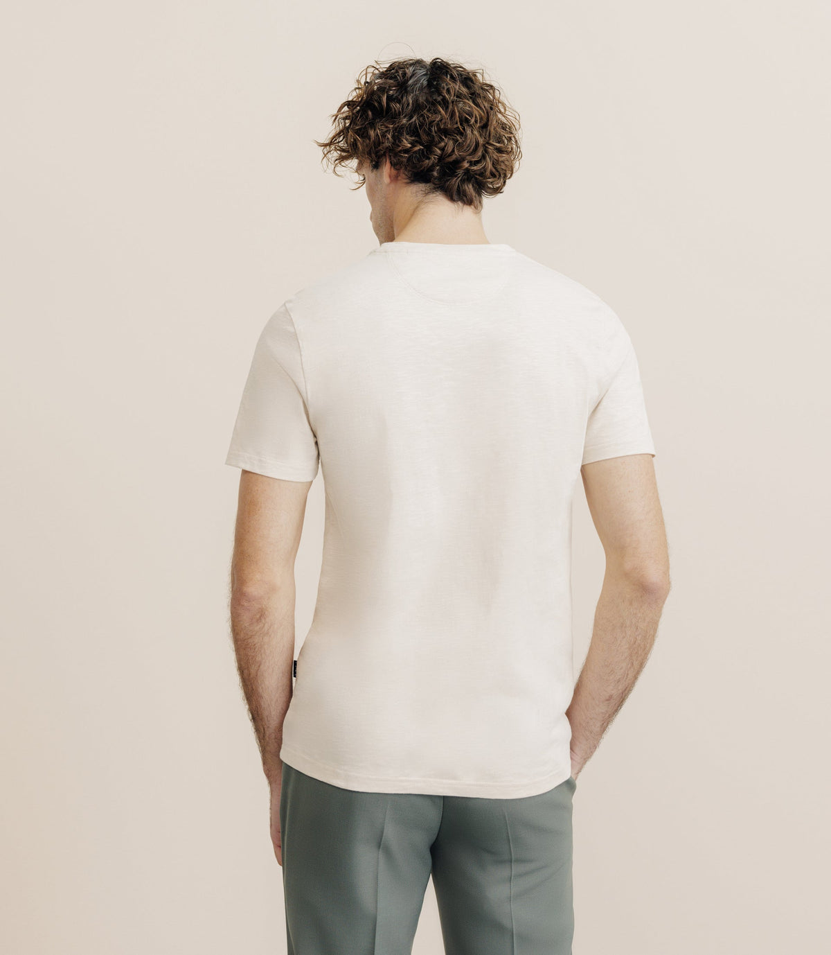 T-shirt col rond beige - IZAC