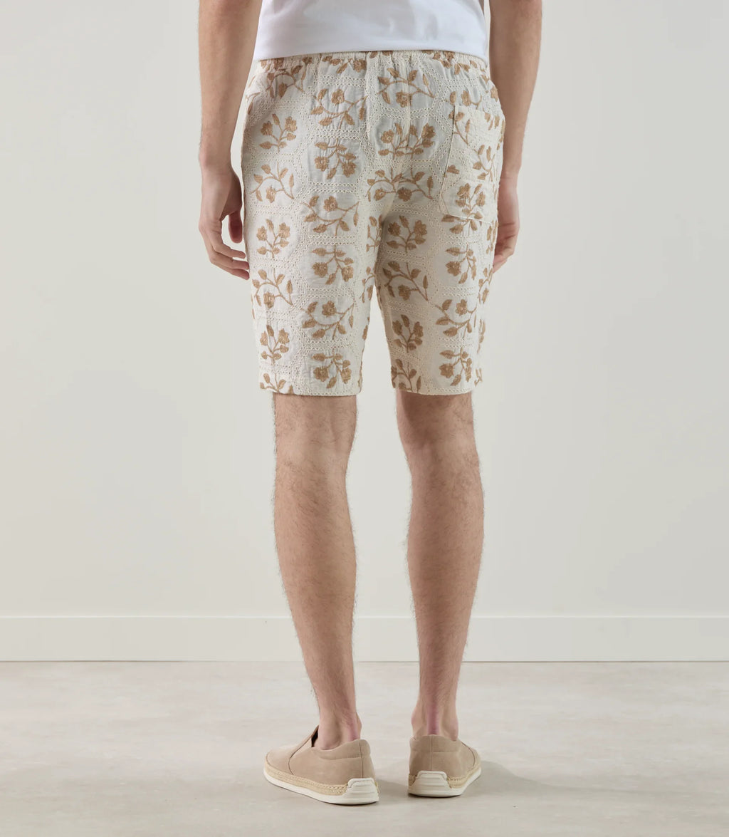 Bermuda avec taille élastiquée beige - IZAC