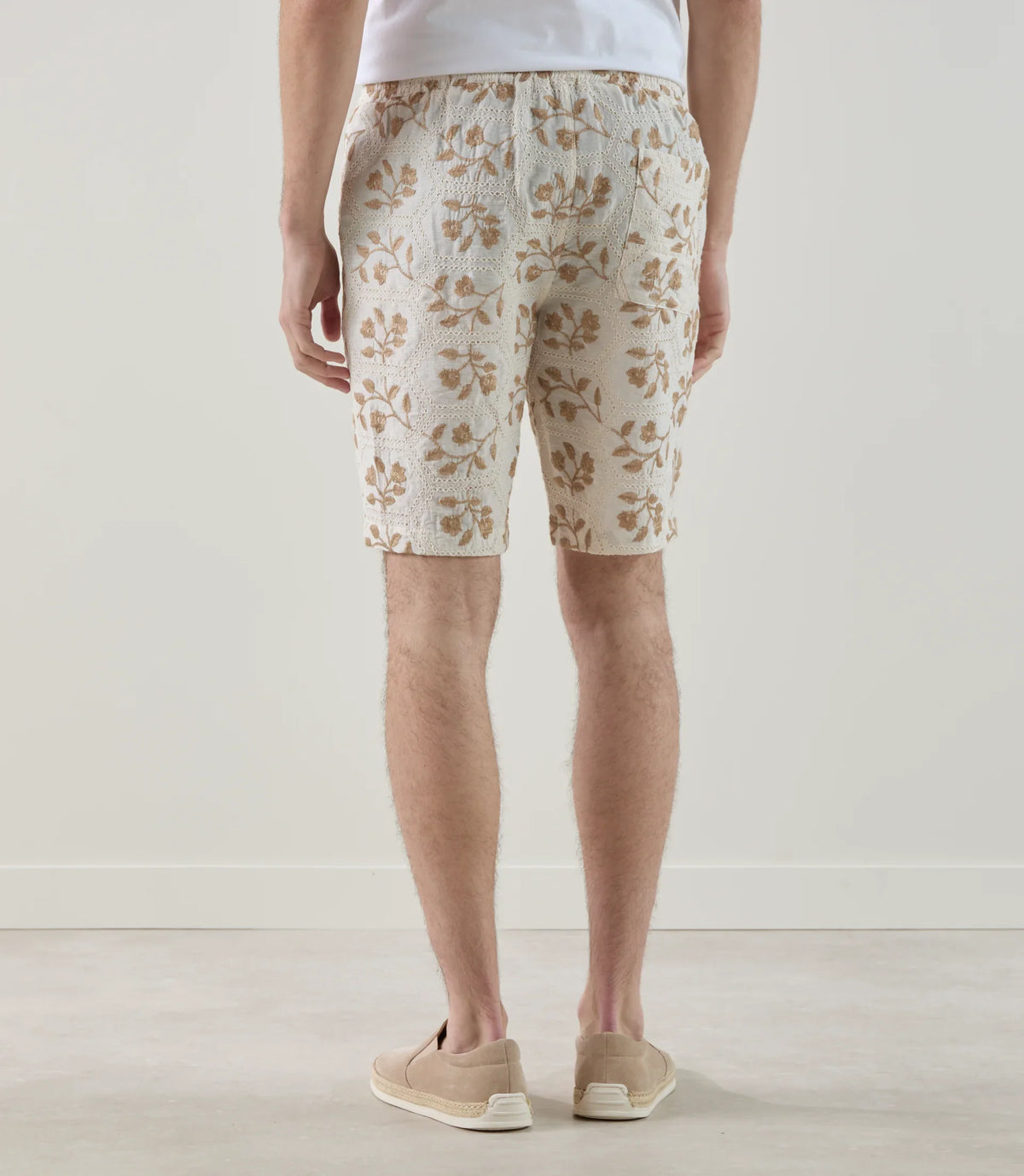 Bermuda avec taille élastiquée beige - IZAC
