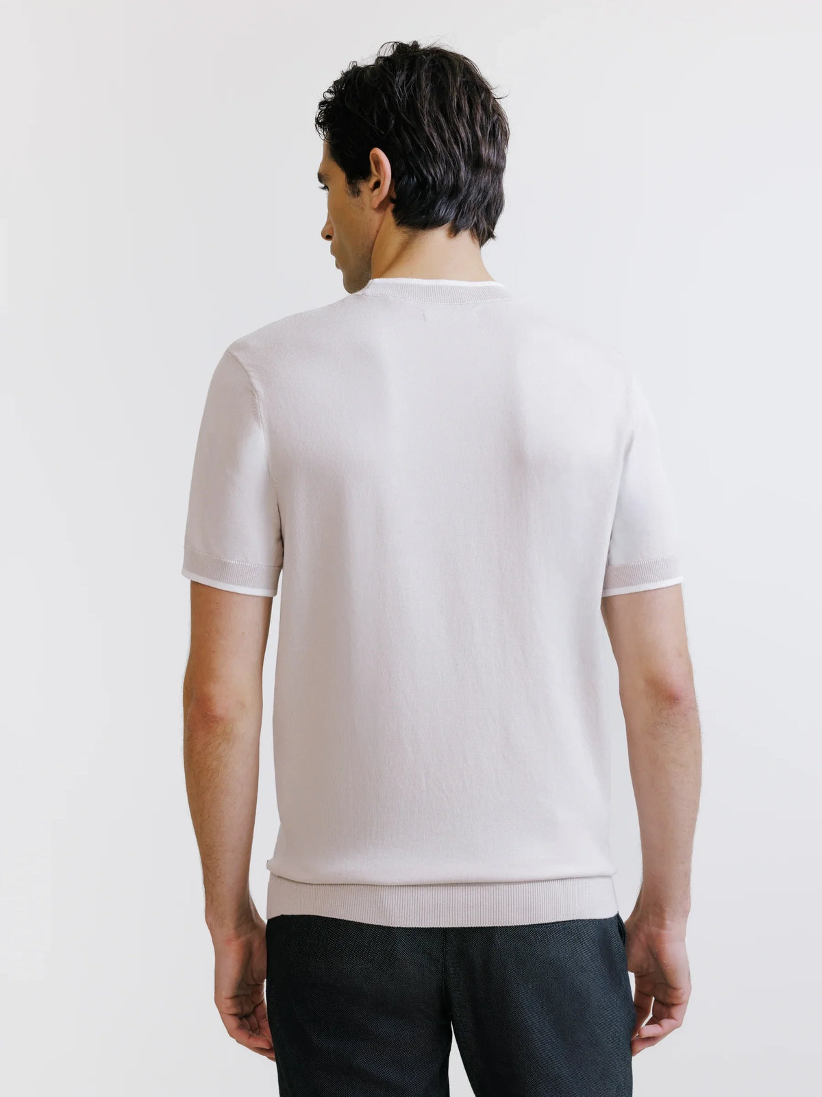 T-shirt en maille beige clair - IZAC