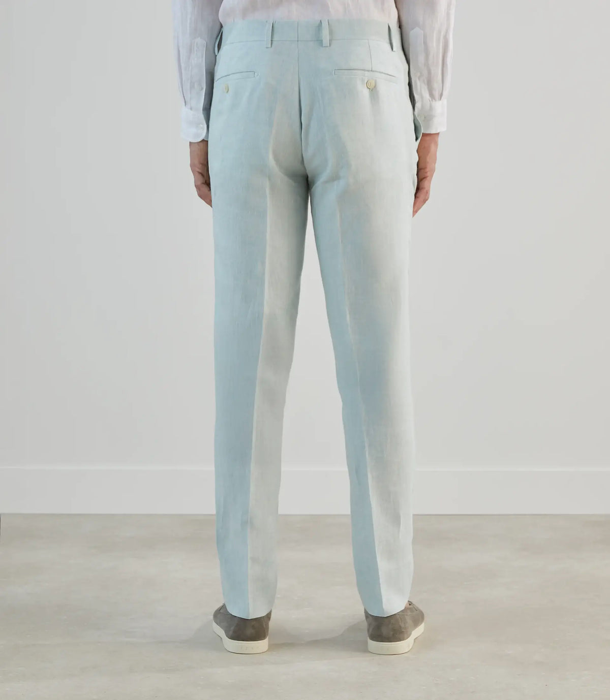 Pantalon ville 100% lin vert d'eau - IZAC