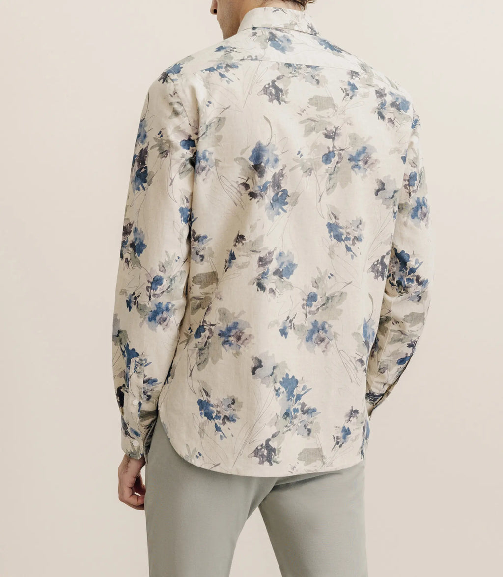 Chemise imprimée à fleurs beige - IZAC