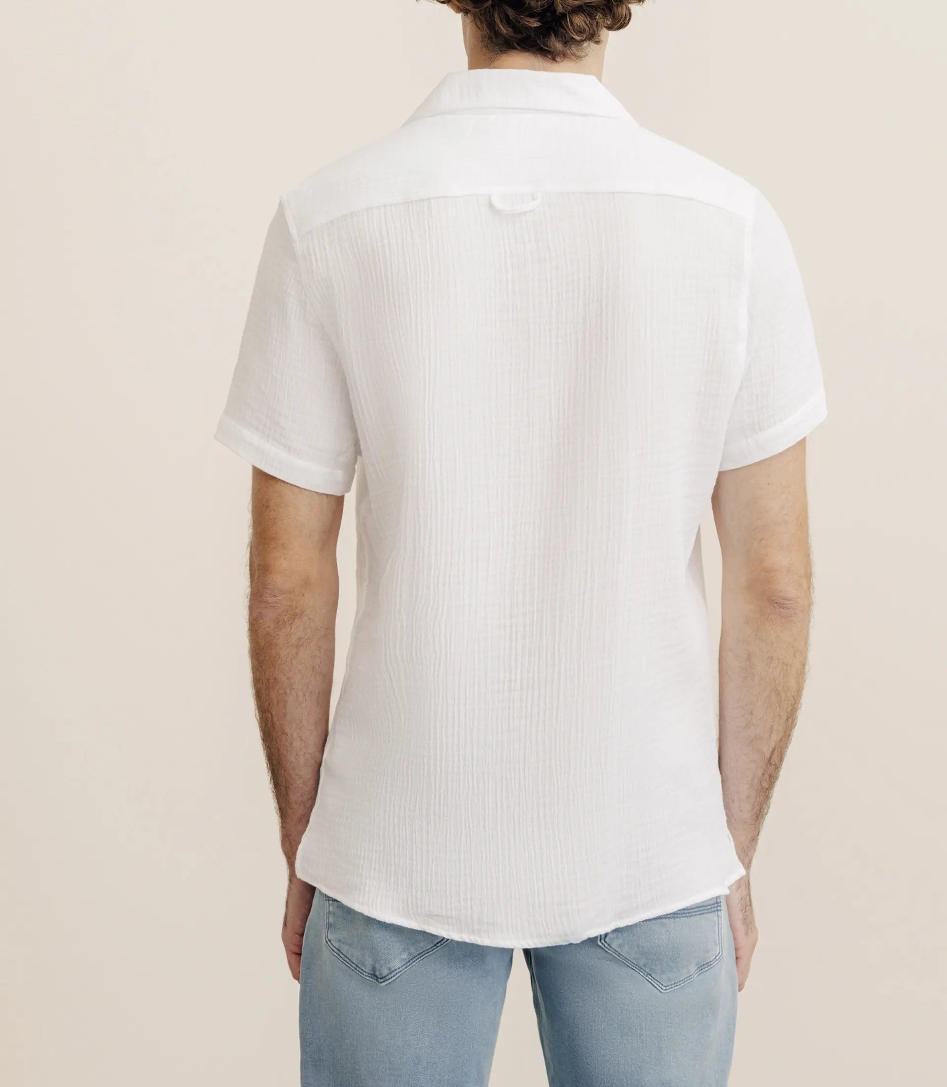 Chemise gaze de coton blanche - IZAC