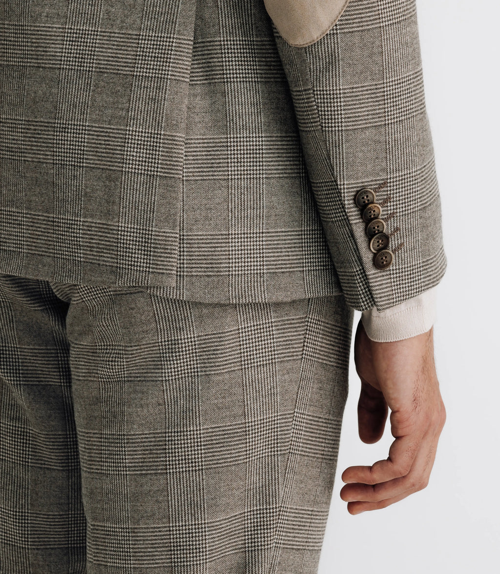 Veste ville séparable à carreaux beige - IZAC