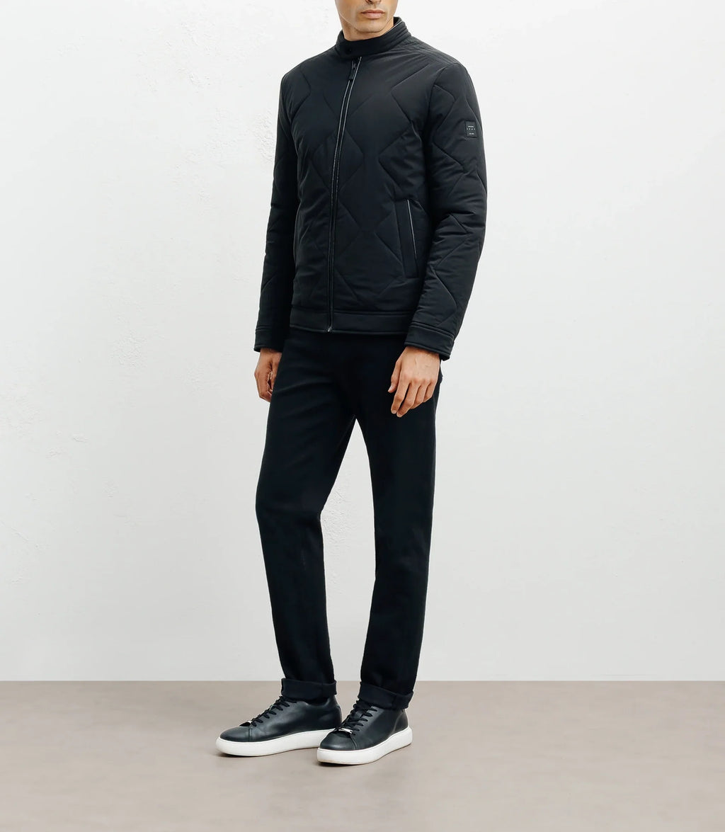 Blouson col motard noir - IZAC