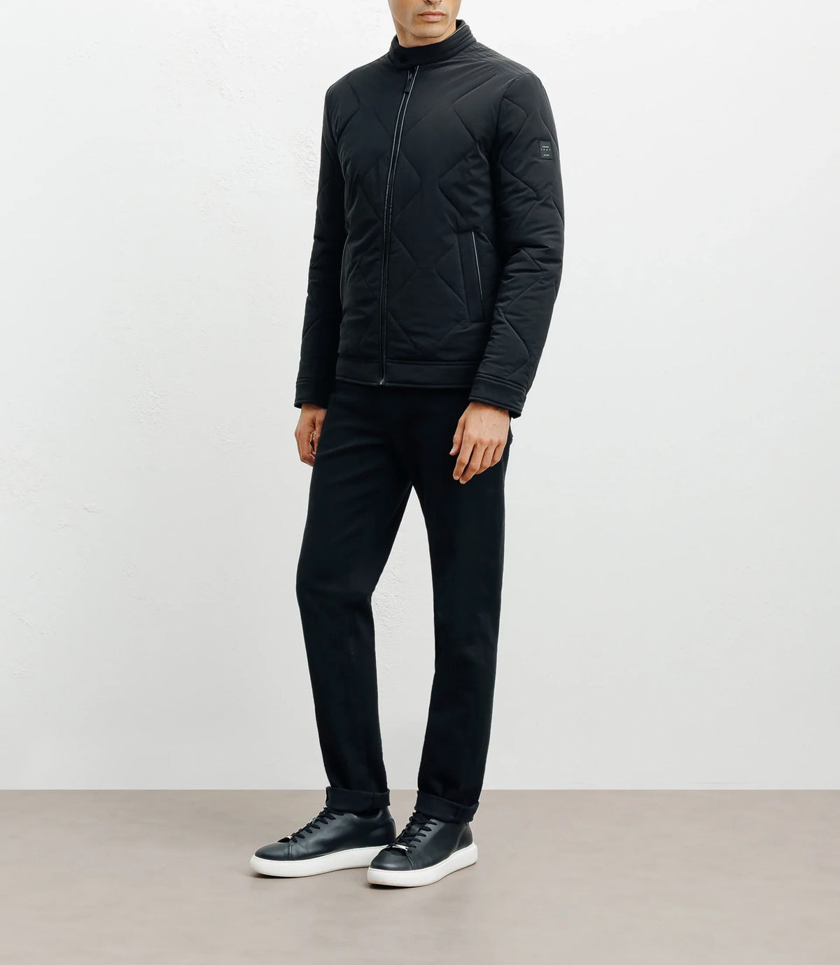 Blouson col motard noir - IZAC
