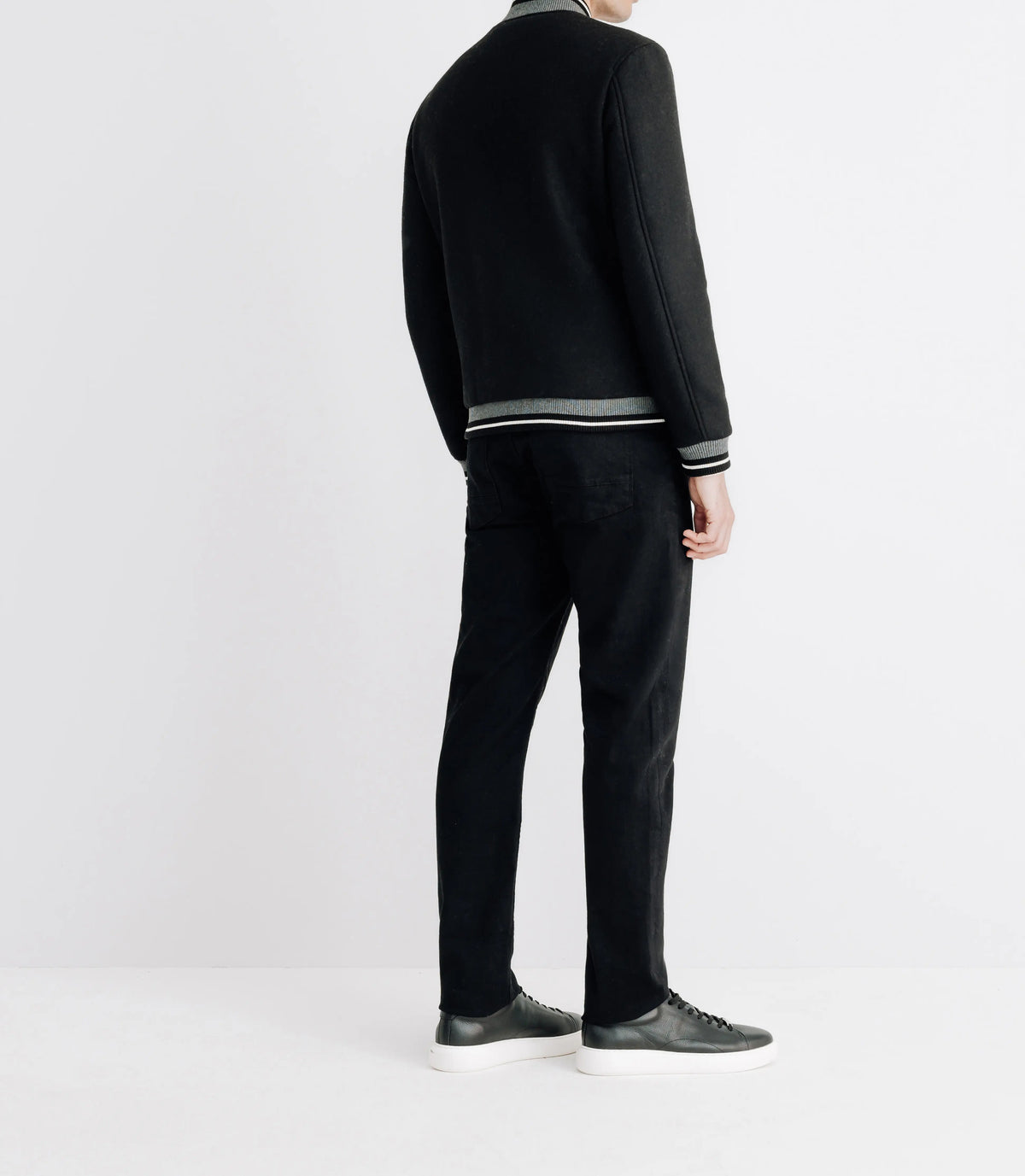 Blouson teddy en laine noir - IZAC
