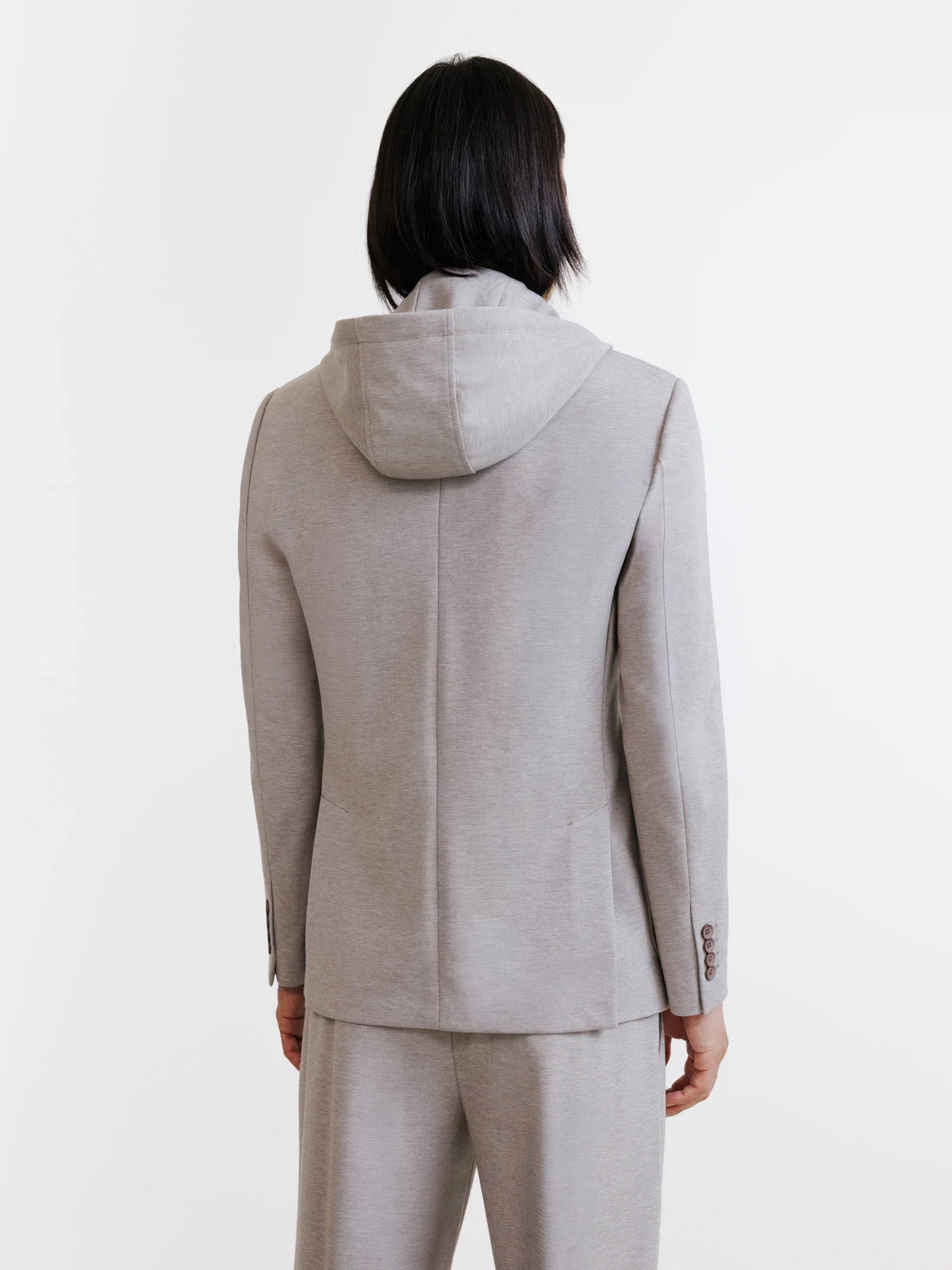 Veste en maille avec parementure taupe - IZAC