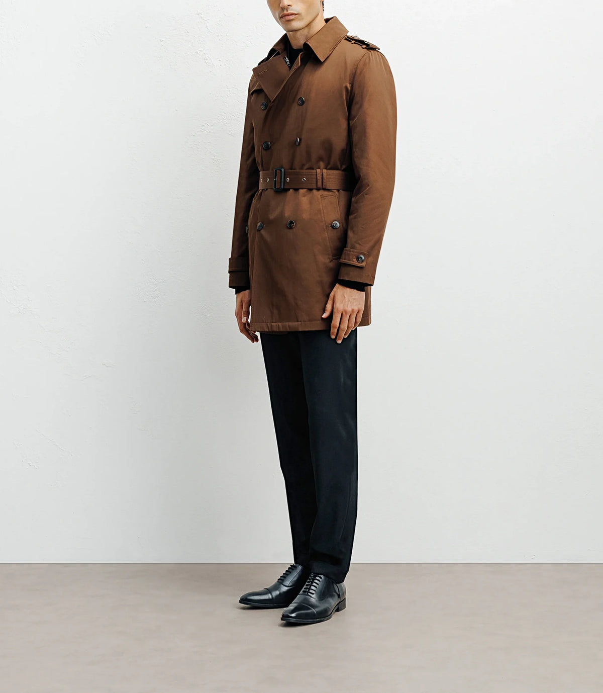 Trench croisé marron - IZAC