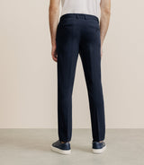 Pantalon ville en maille marine - IZAC