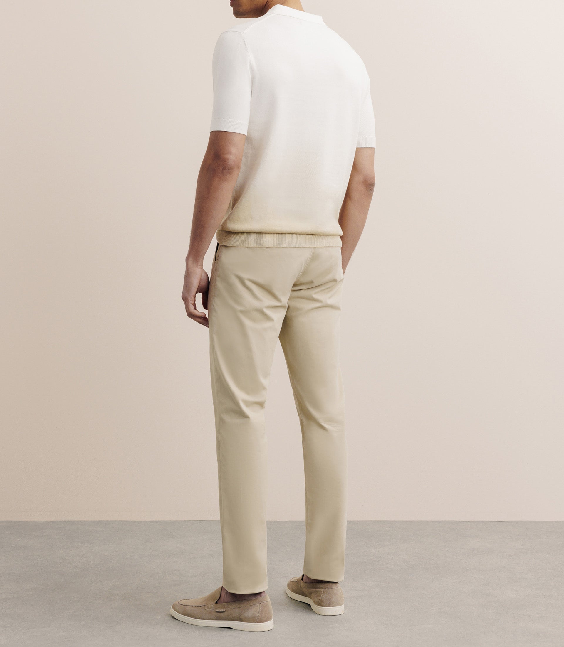 Polo en maille dégradé beige - IZAC