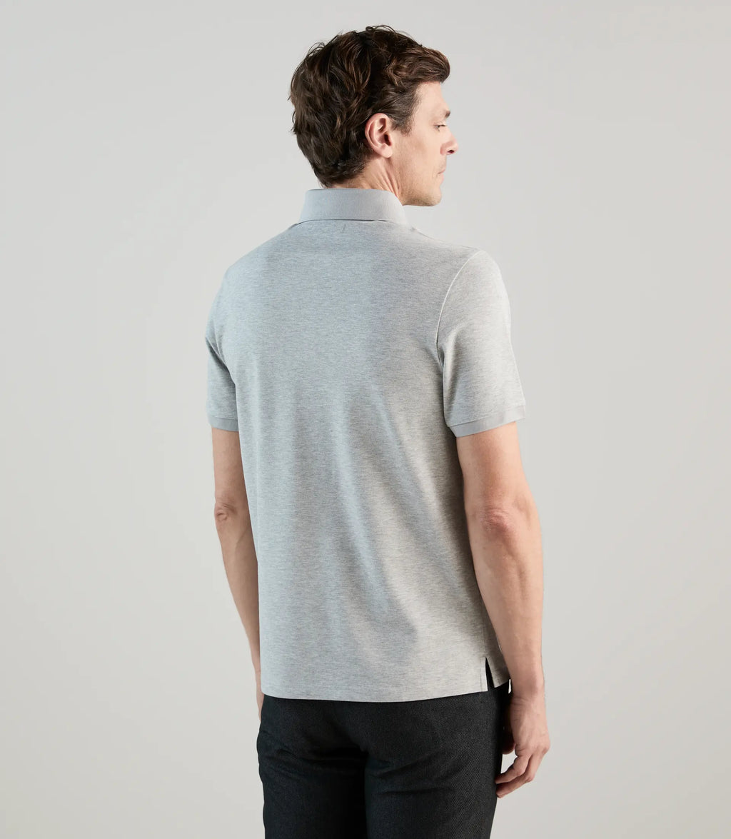 Polo col boutonné gris perle - IZAC