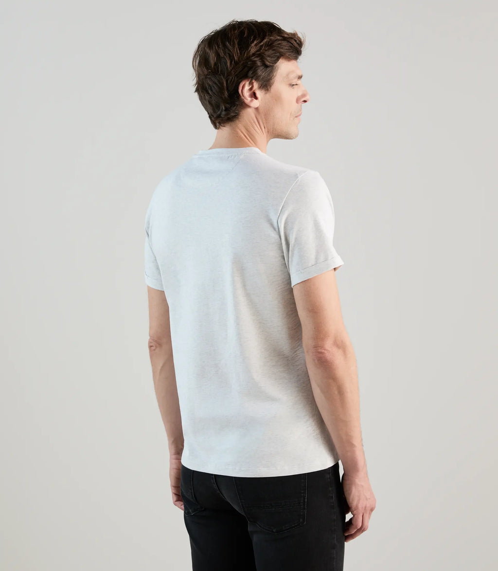 T-shirt col rond gris chiné - IZAC