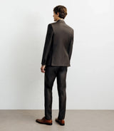 Costume 2 boutons laine majoritaire marron - IZAC