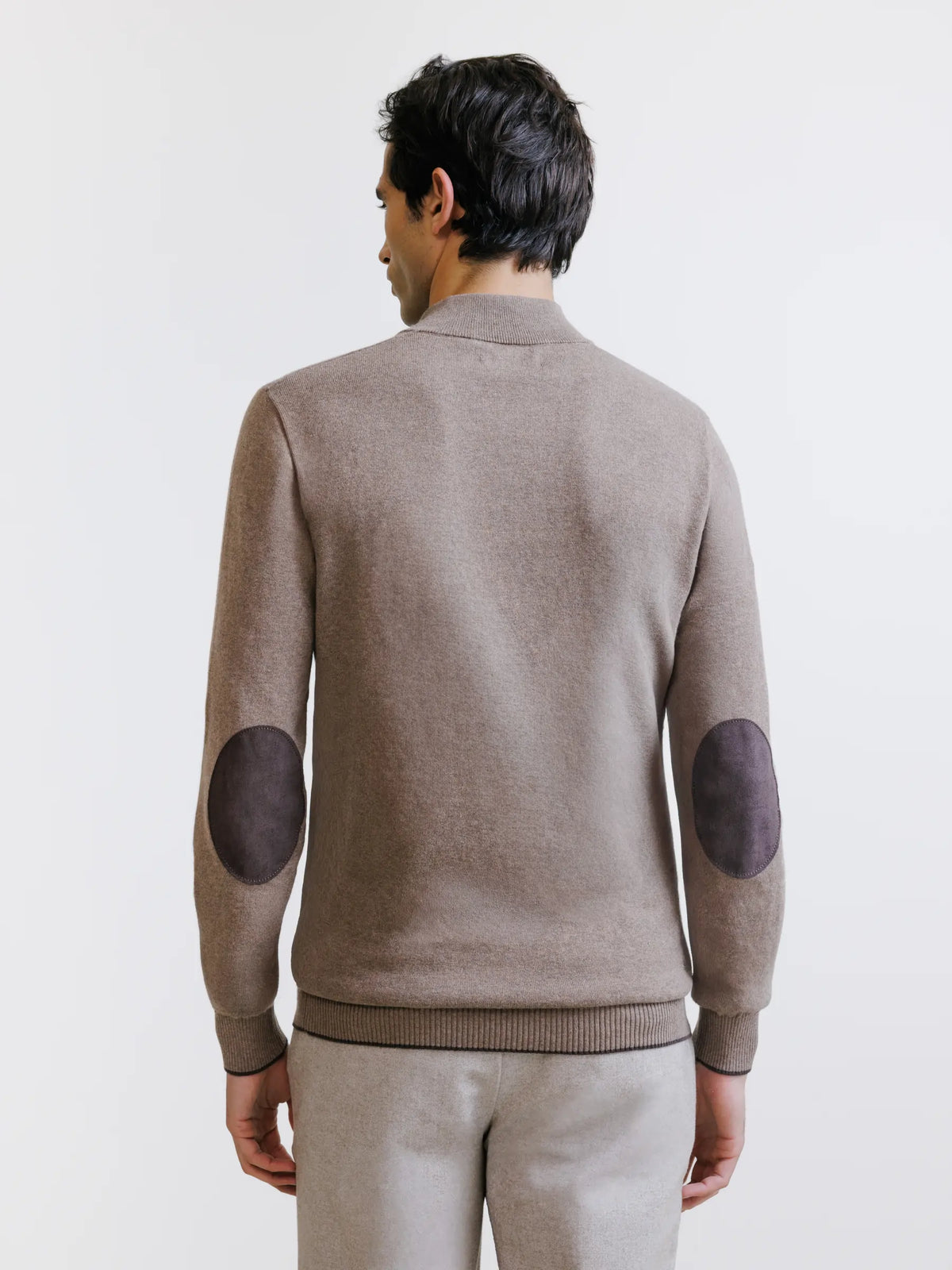 Pull col montant taupe - IZAC