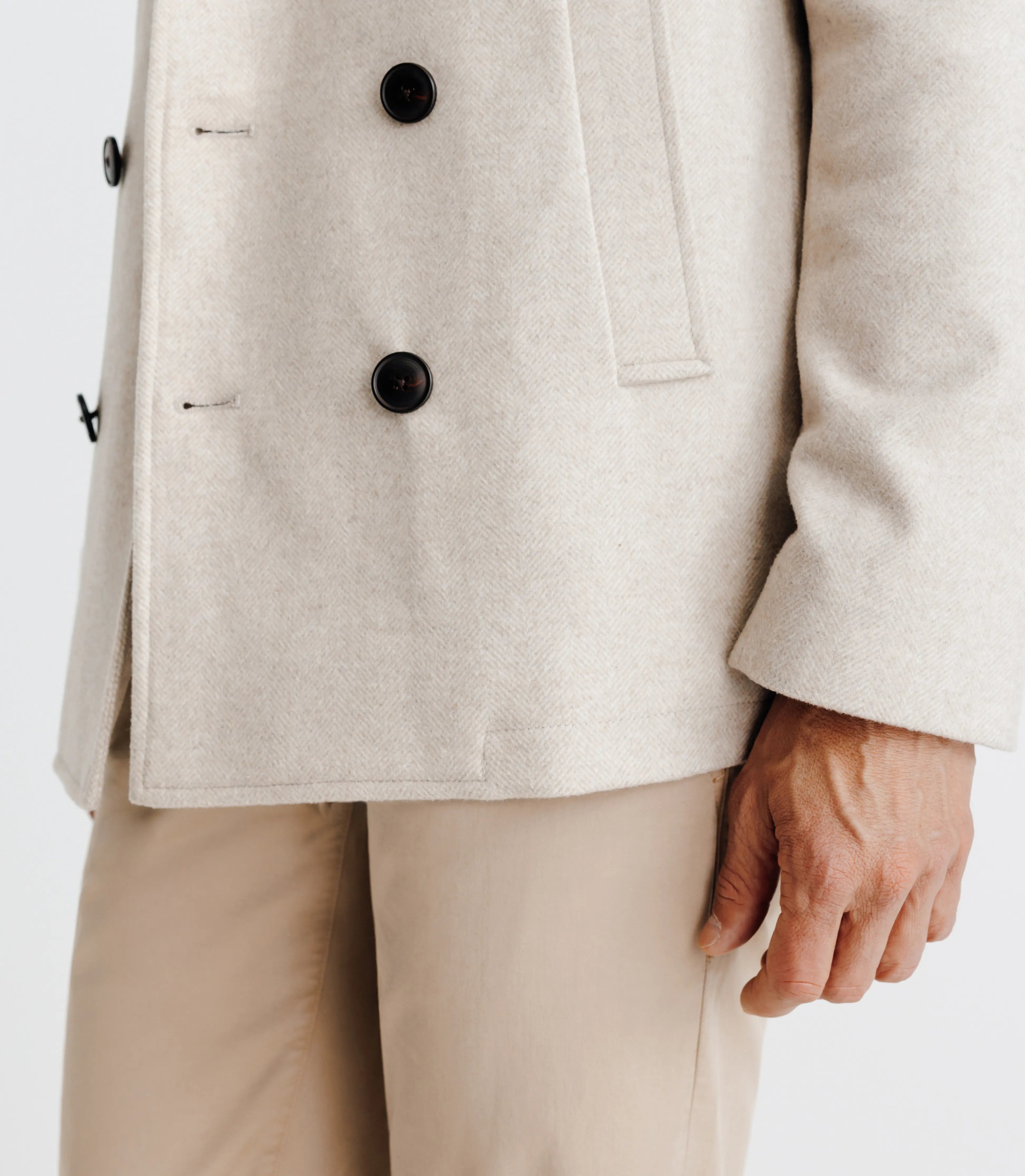 Manteau croisé beige - IZAC