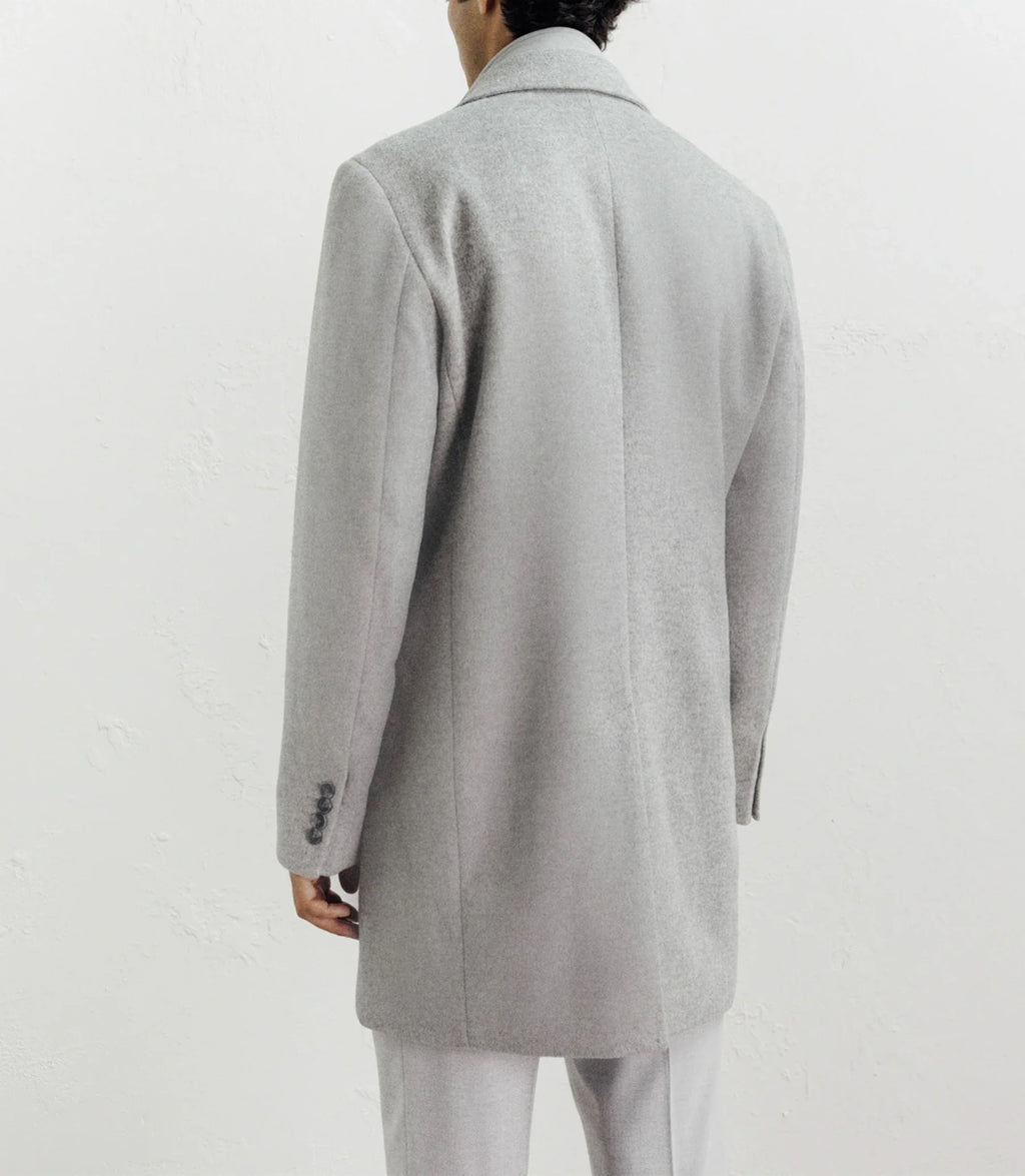 Manteau ville à parmenture amovible gris clair - IZAC