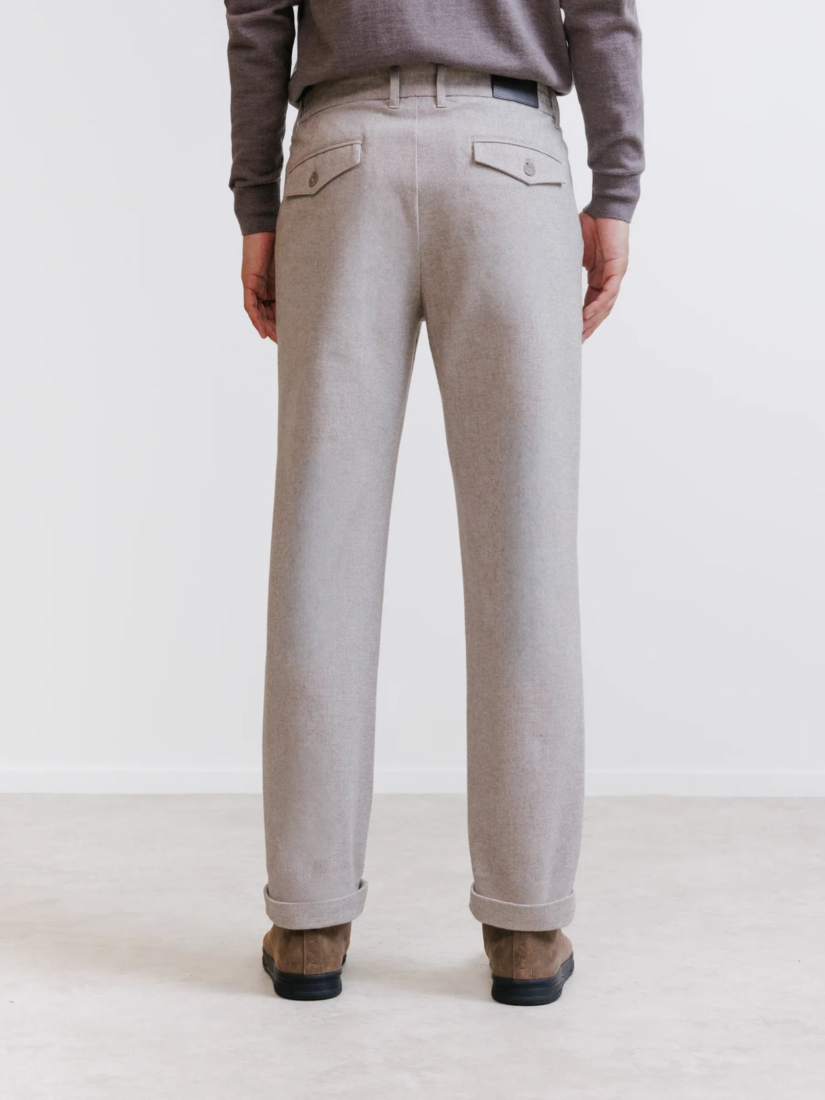 Pantalon flanelle beige clair - IZAC