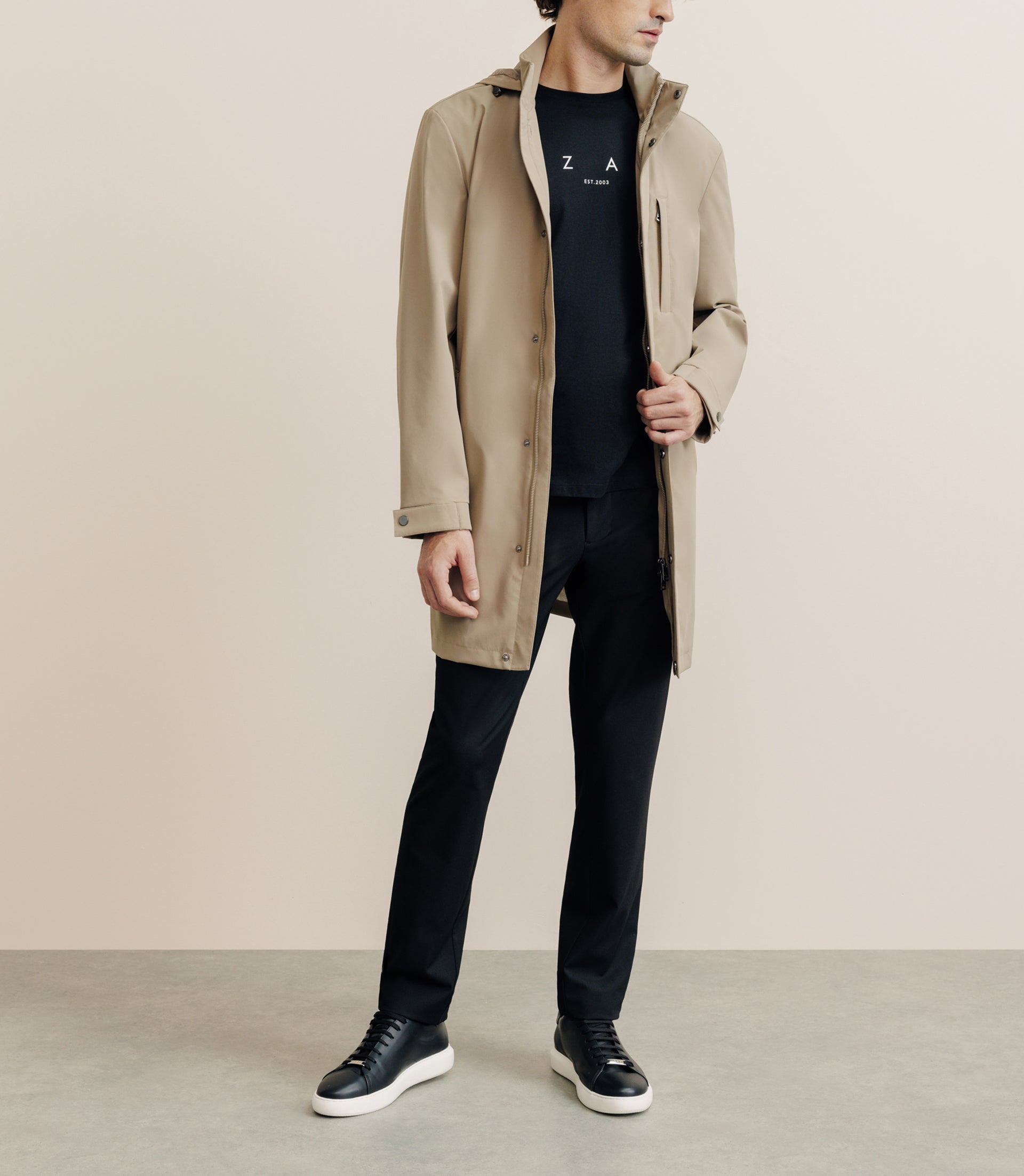 Parka longue et légère beige - IZAC