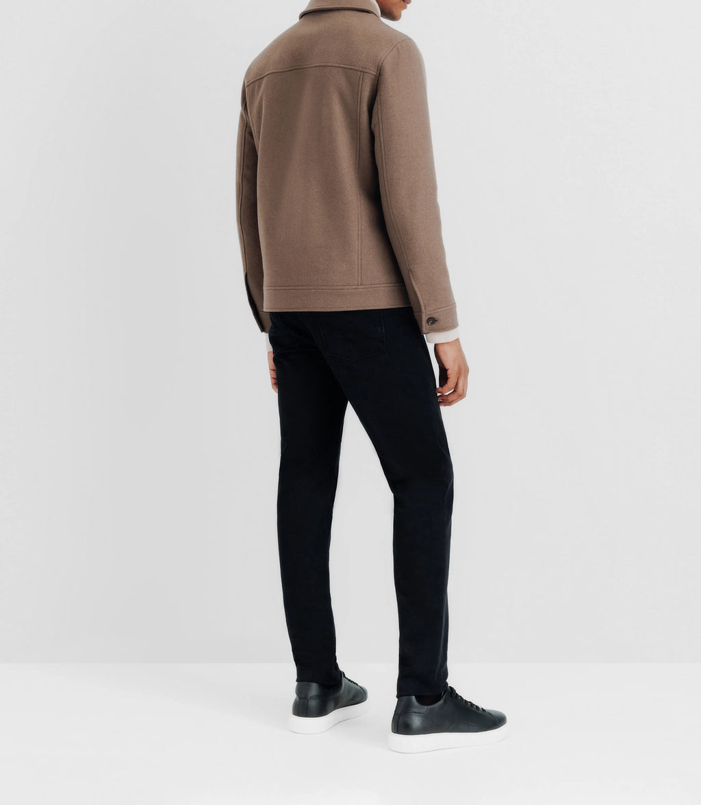 Blouson en laine taupe - IZAC
