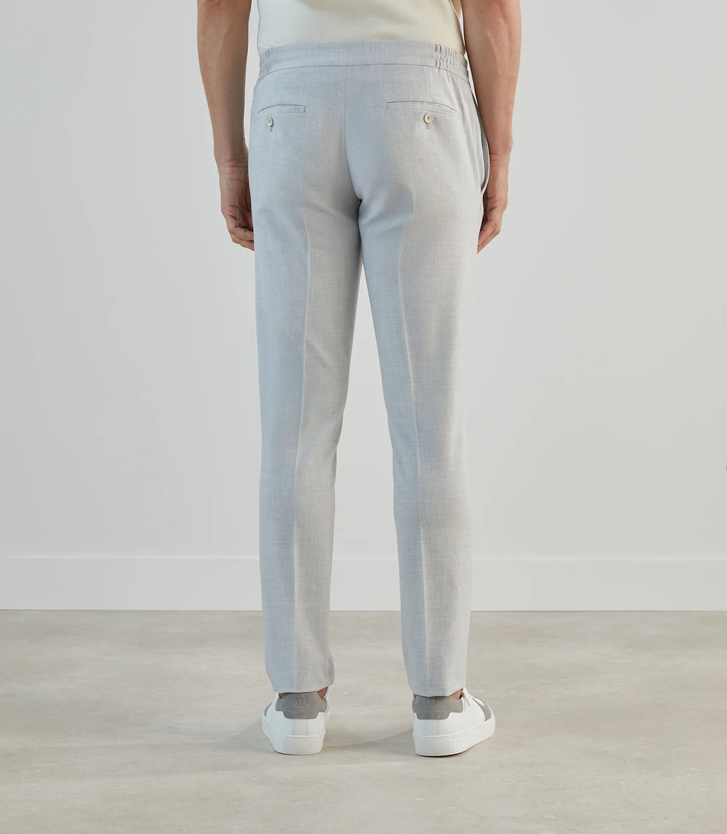 Pantalon ville avec cordon de serrage gris clair - IZAC