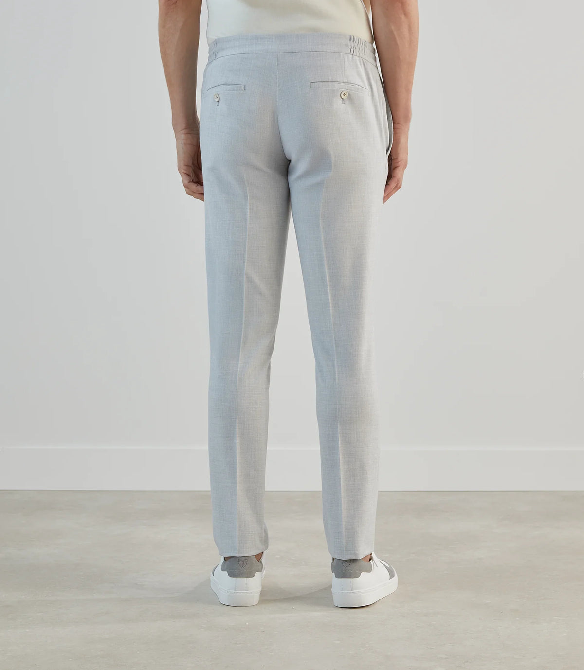 Pantalon ville avec cordon de serrage gris clair - IZAC