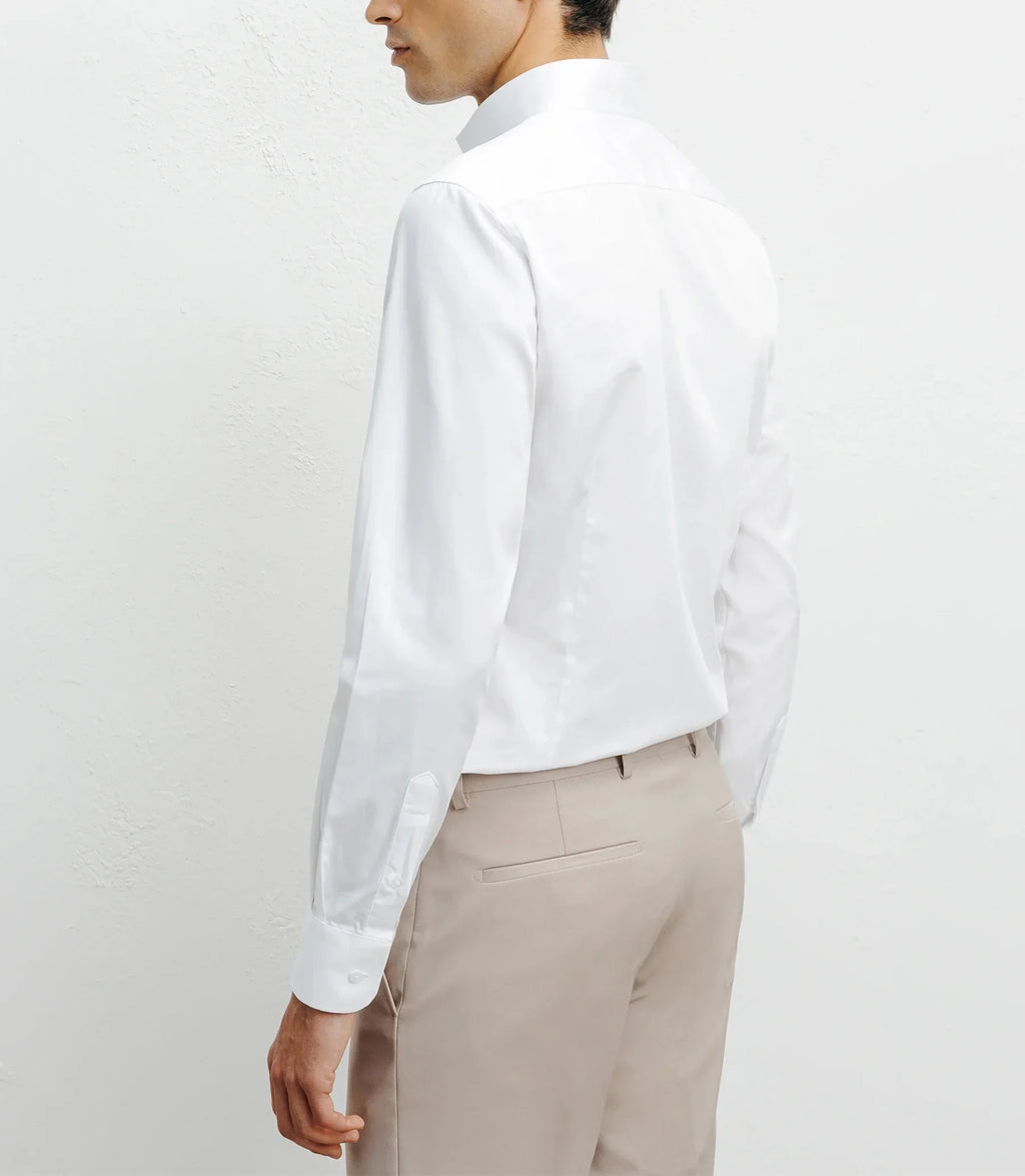 Chemise col philosophe blanche - IZAC