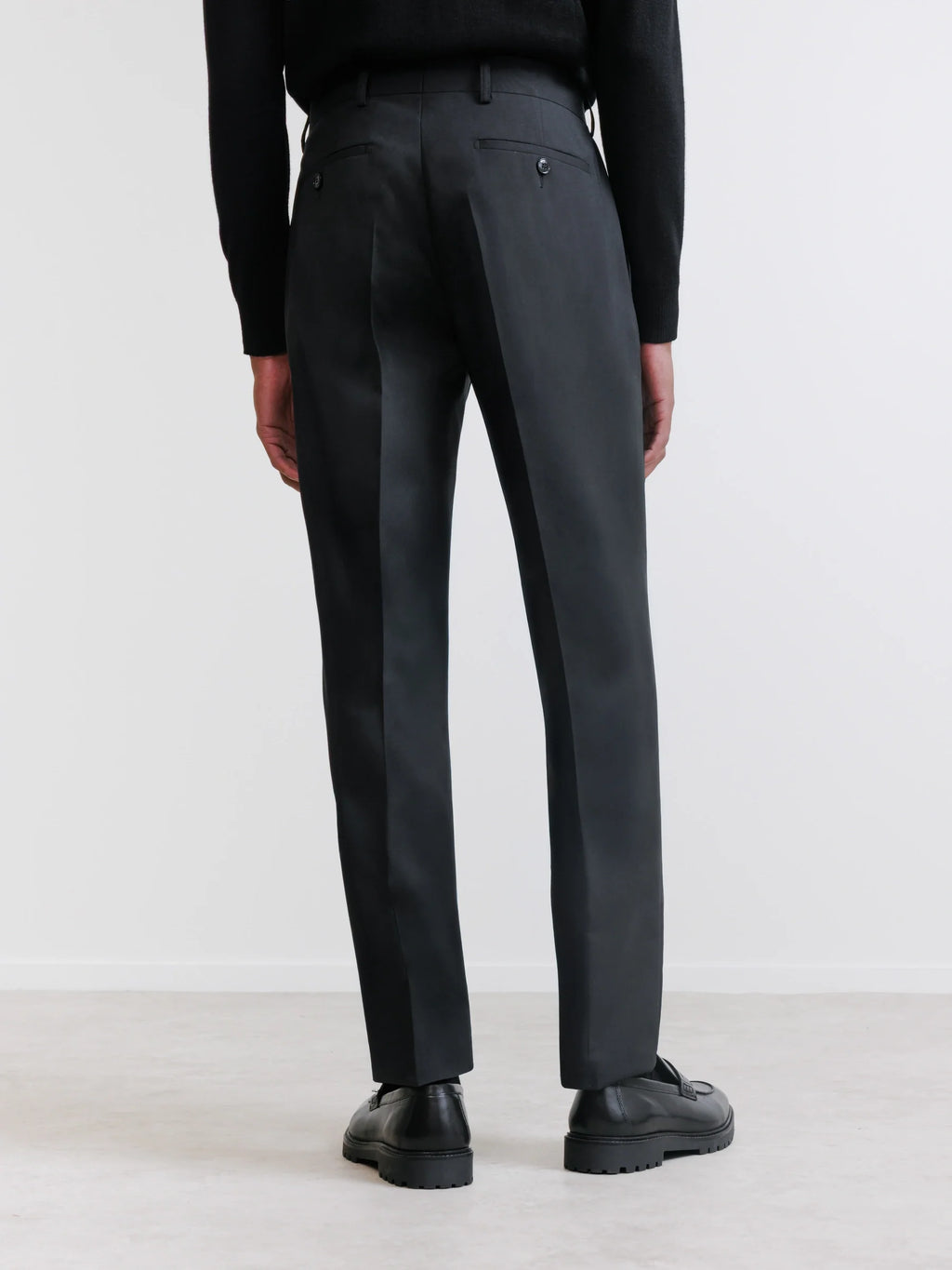 Pantalon ville 100% laine noir - IZAC