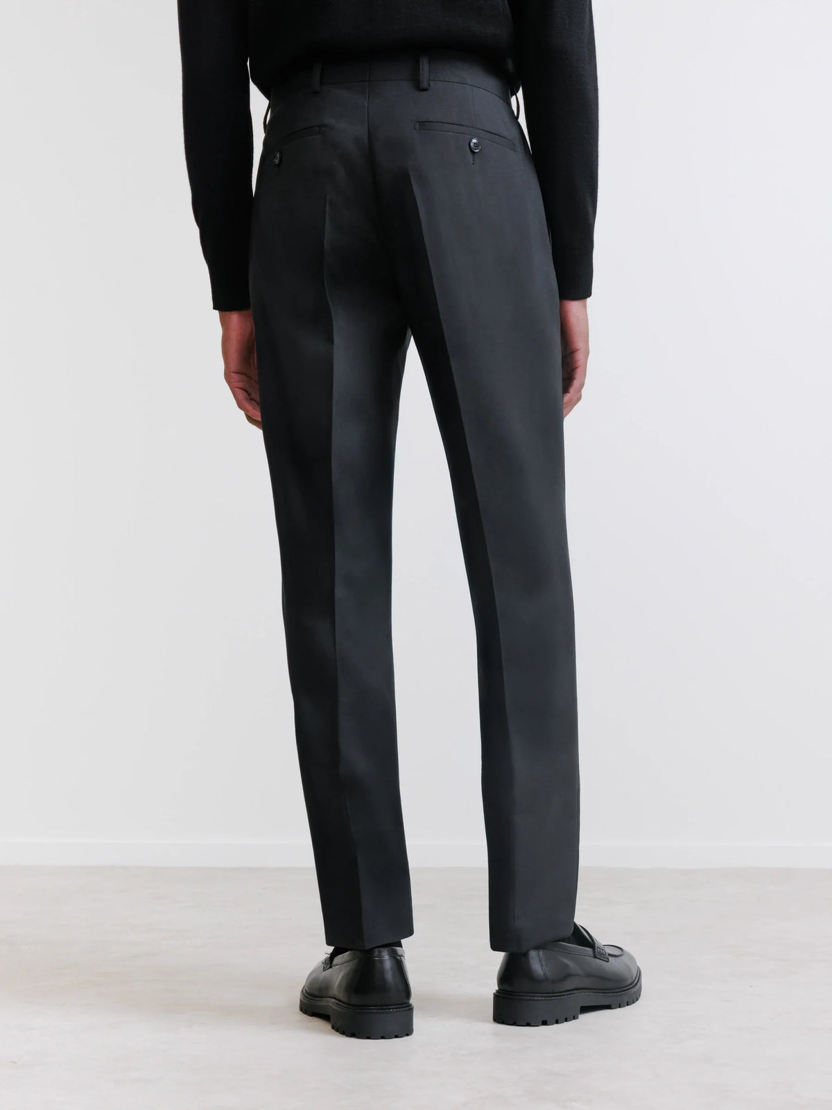 Pantalon ville 100% laine noir - IZAC