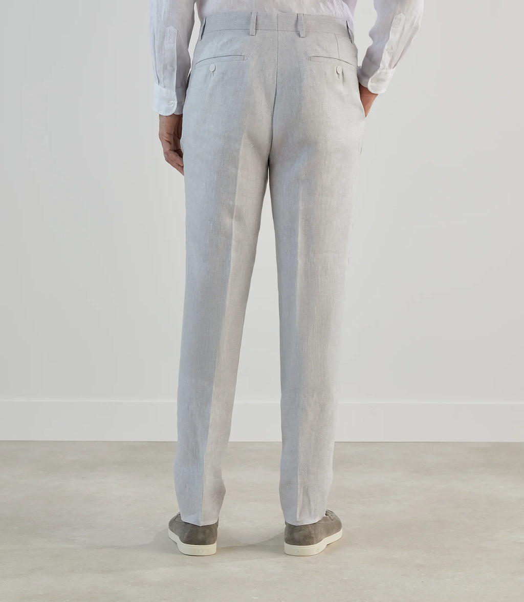 Pantalon ville 100% lin gris - IZAC