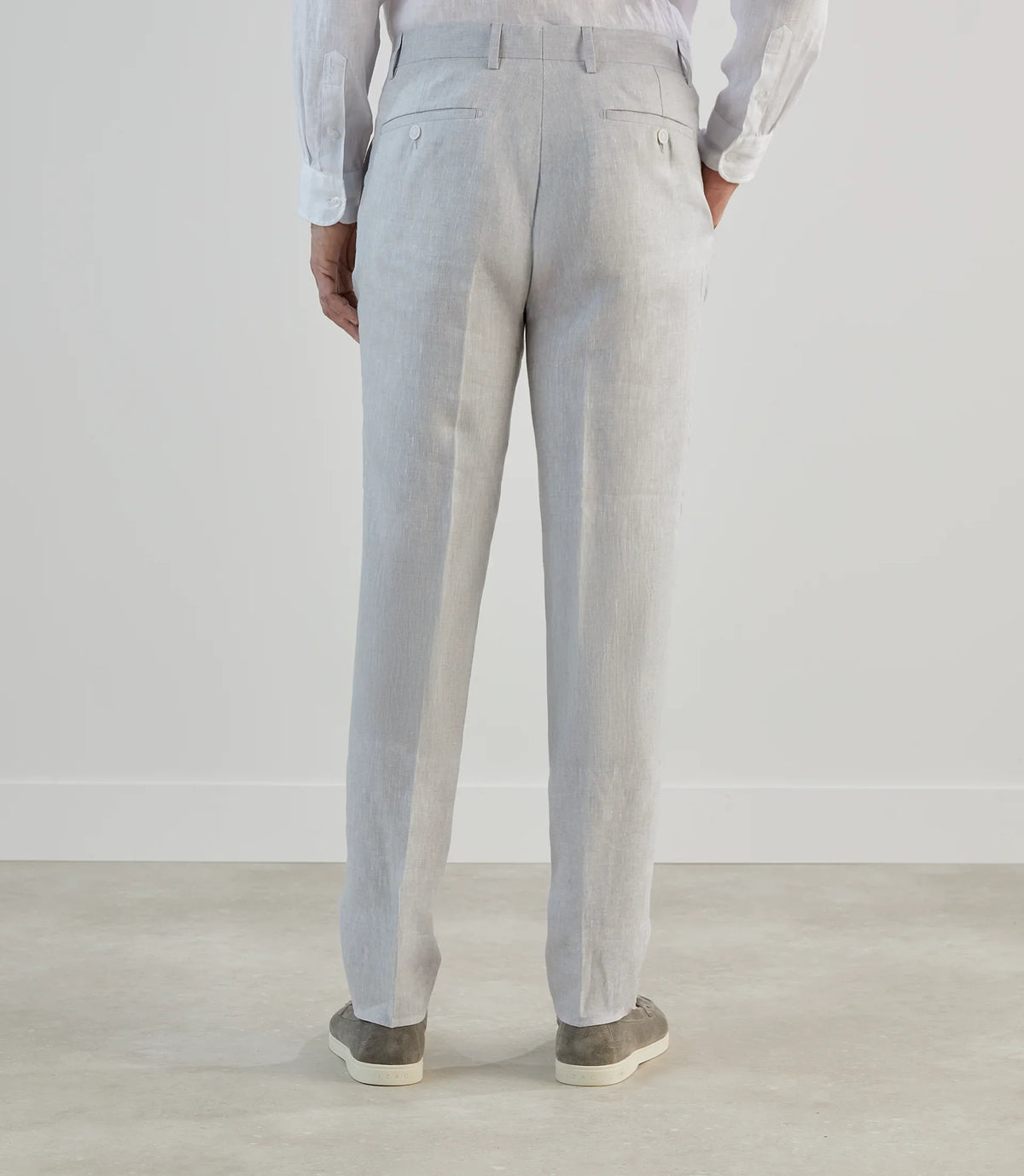 Pantalon ville 100% lin gris - IZAC