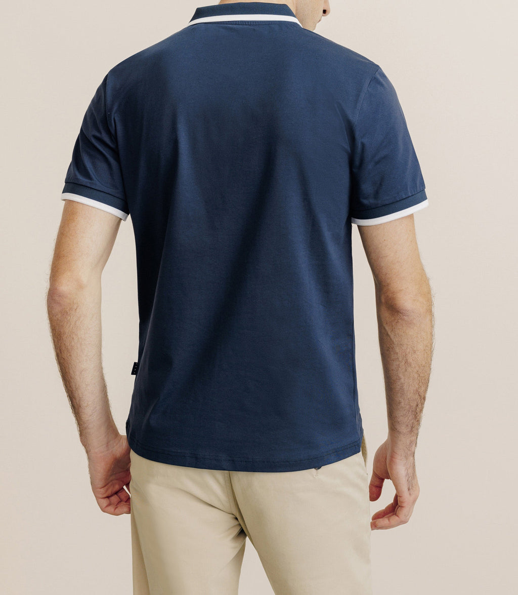 Polo zip marine - IZAC