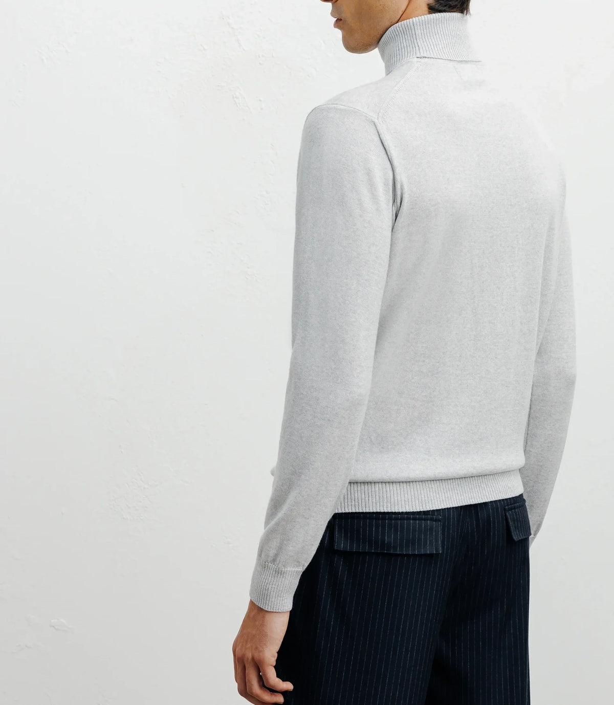 Pull col roulé gris chiné - IZAC