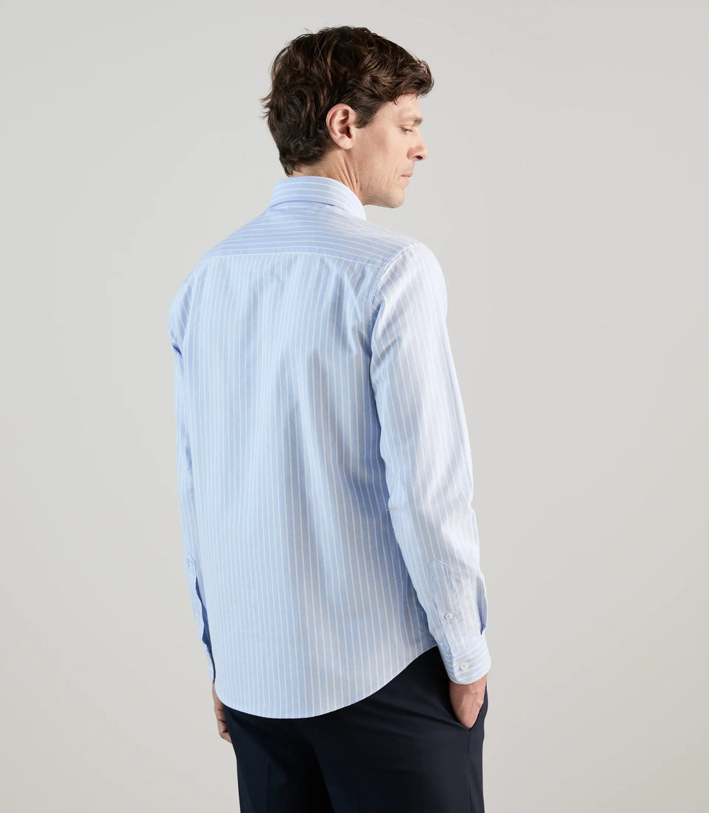 Chemise casual avec col boutonné ciel - IZAC