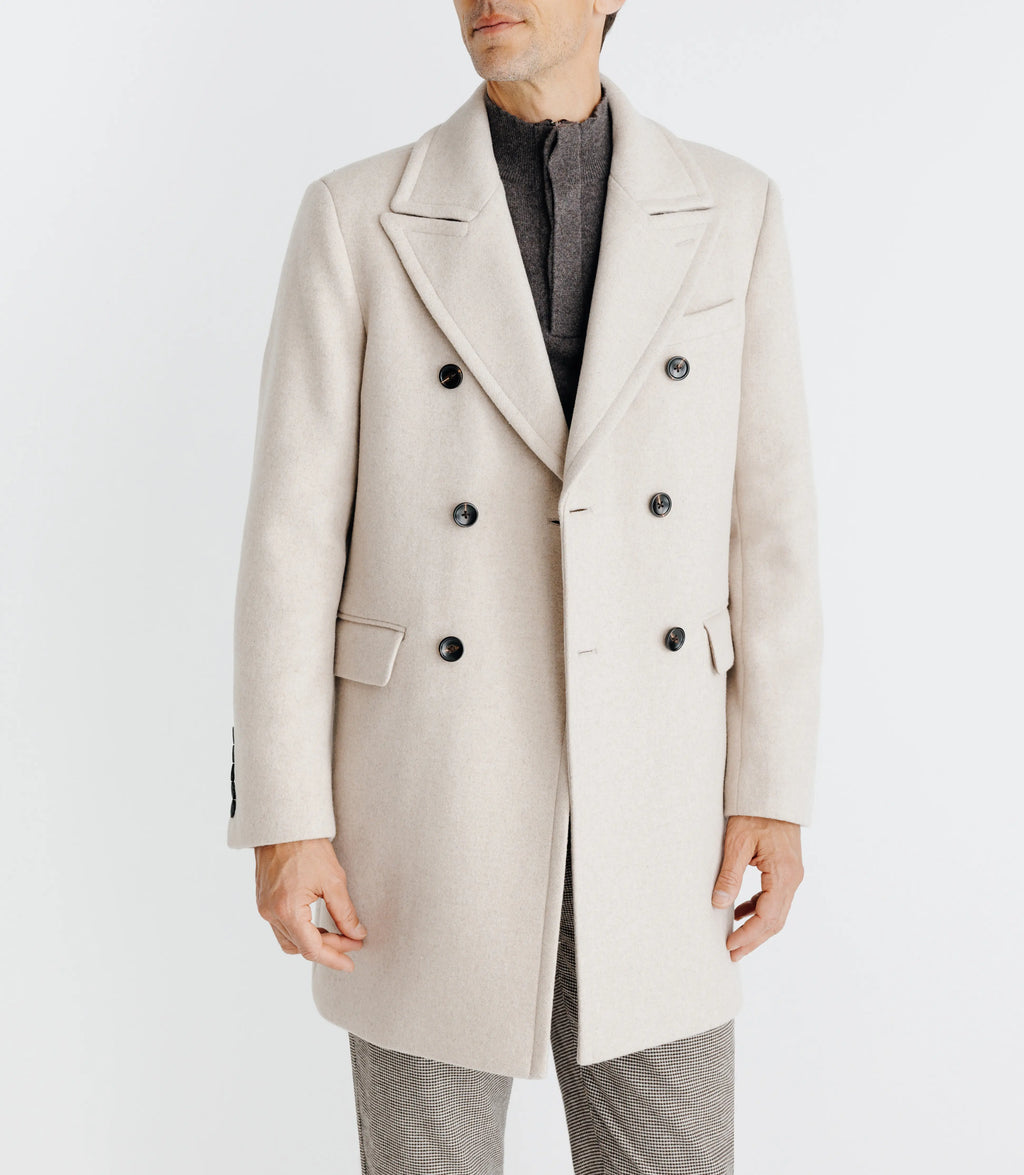Manteau croisé beige - IZAC